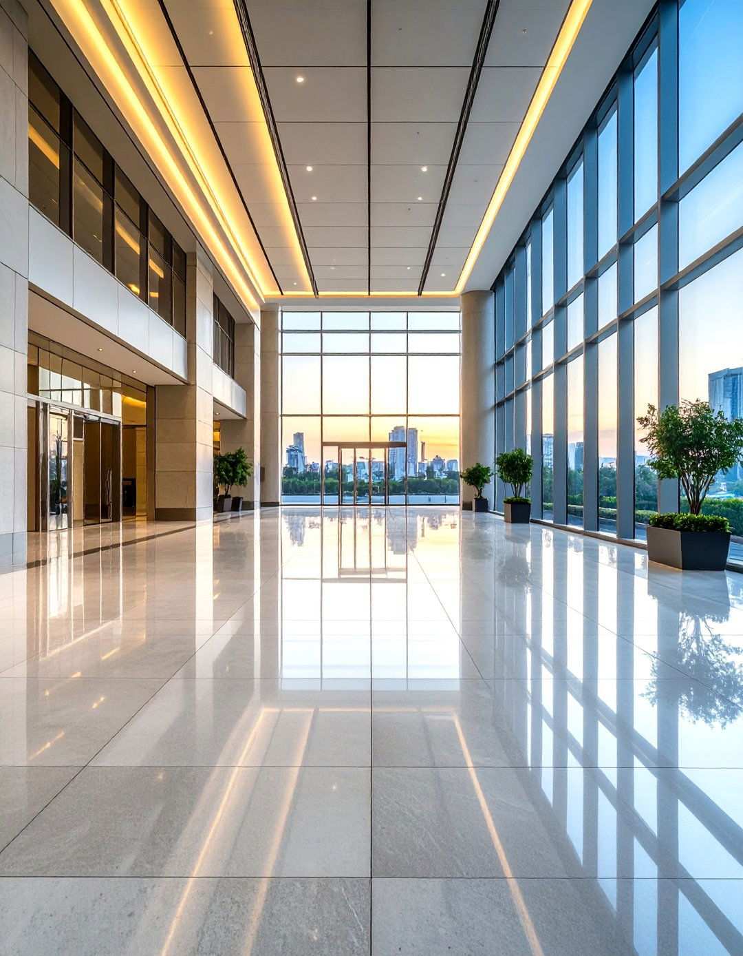 Scored and Patterned Concrete with Geometric Designs - 24 Types of Concrete Floor Finishes