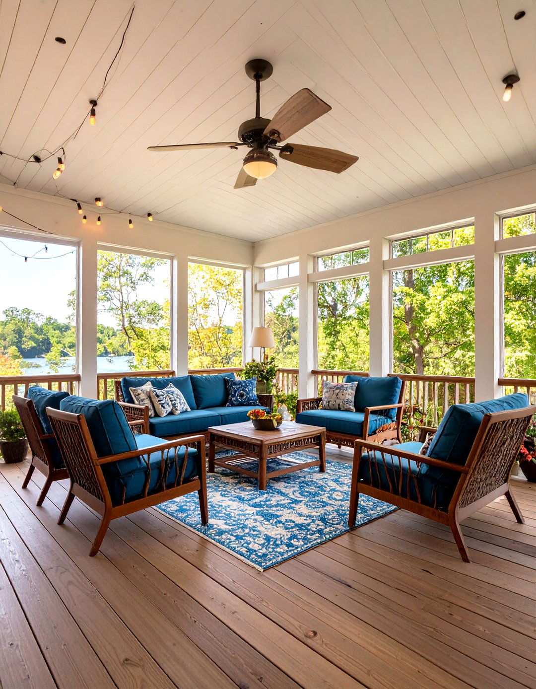 Screened Porch Three Season Room - 24 Lake House Decorating Ideas