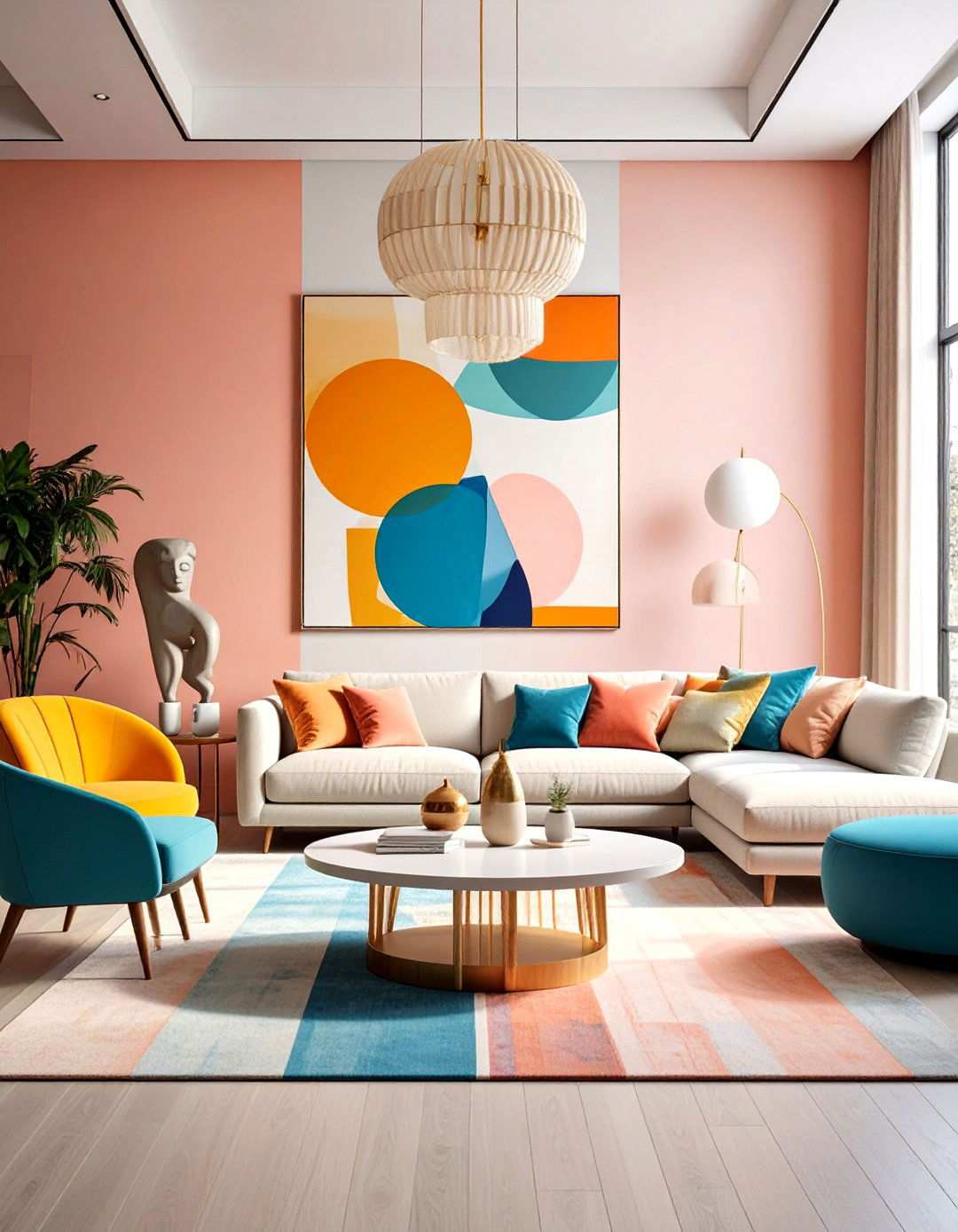 Sculptural Art Gallery - 24 Large Living Room Ideas