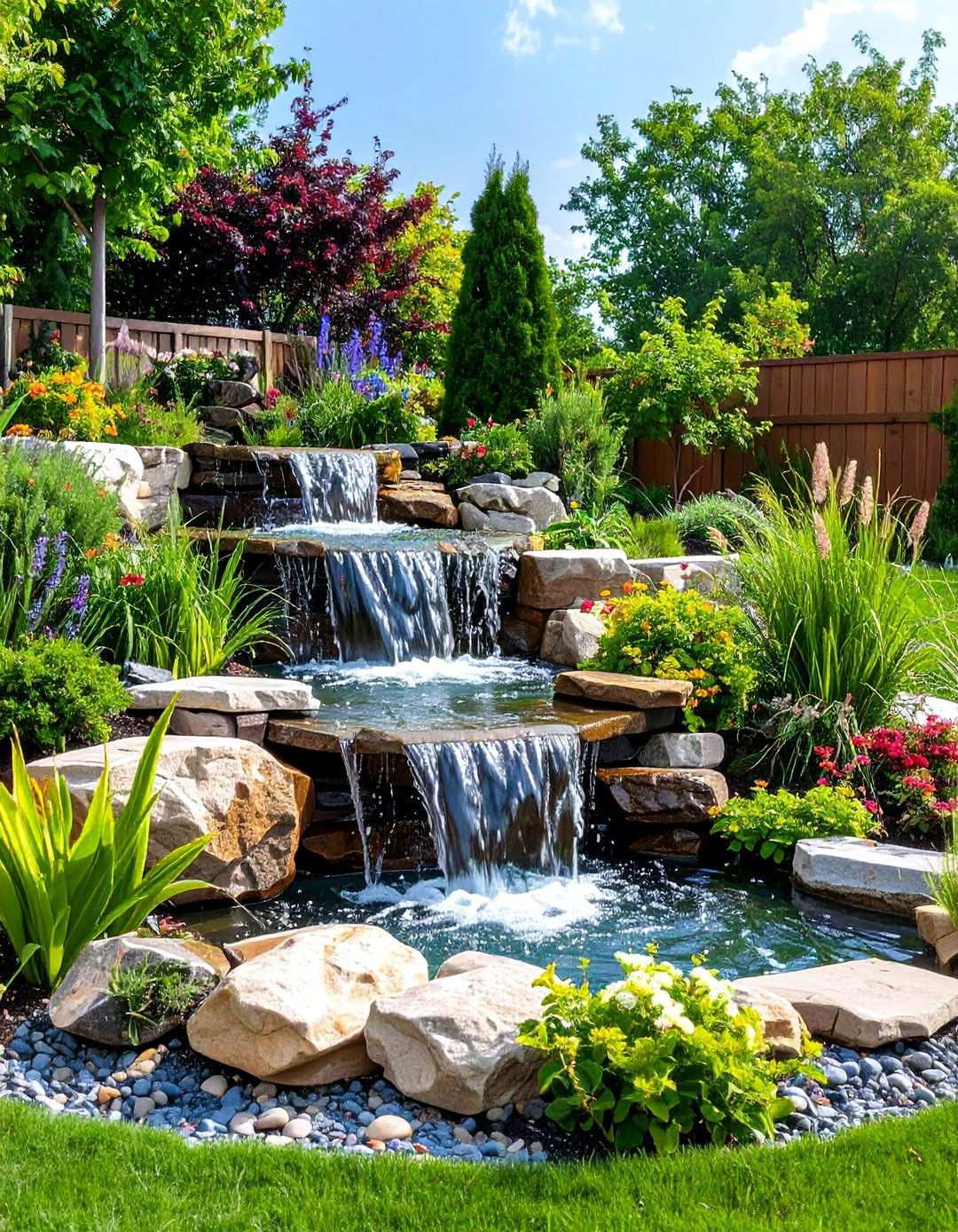 Sculptural Art Water Feature - 24 Pondless Waterfall Design Ideas