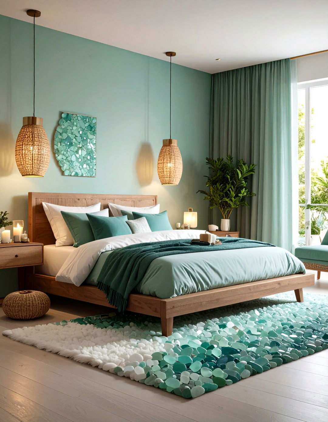 Sea Glass Color Palette Decor - 24 Mermaid Bedroom Ideas