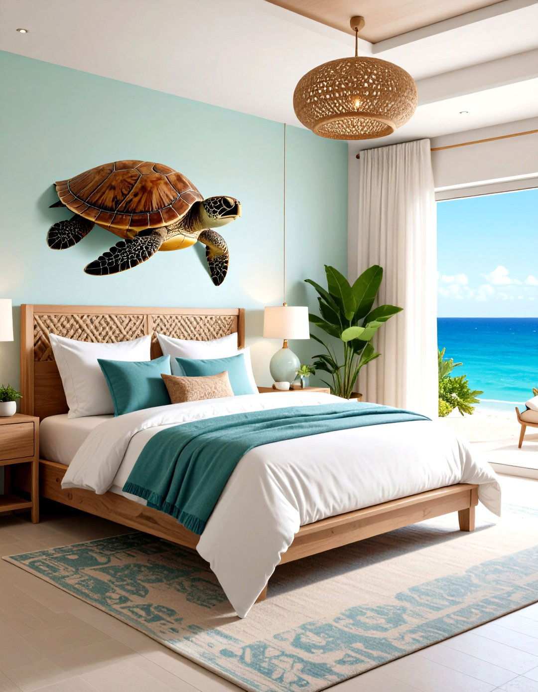 Sea Turtle Serenity - 24 Underwater Mermaid Bedroom Ideas