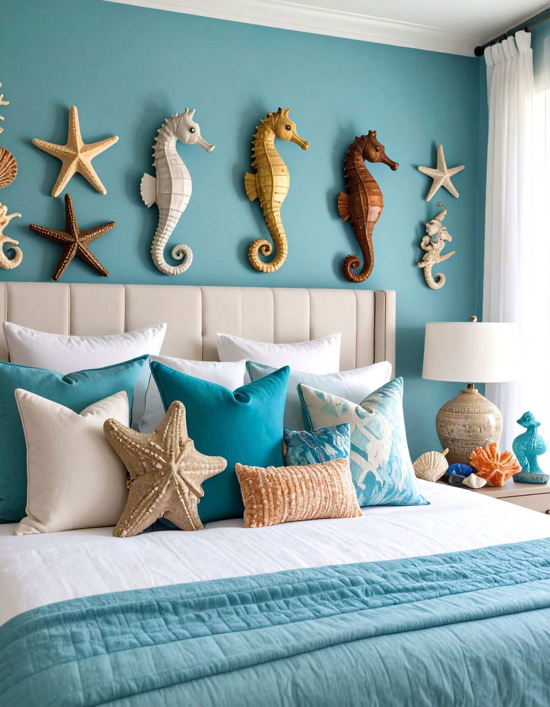 Seahorse and Starfish Decor Collection - 24 Mermaid Bedroom Ideas