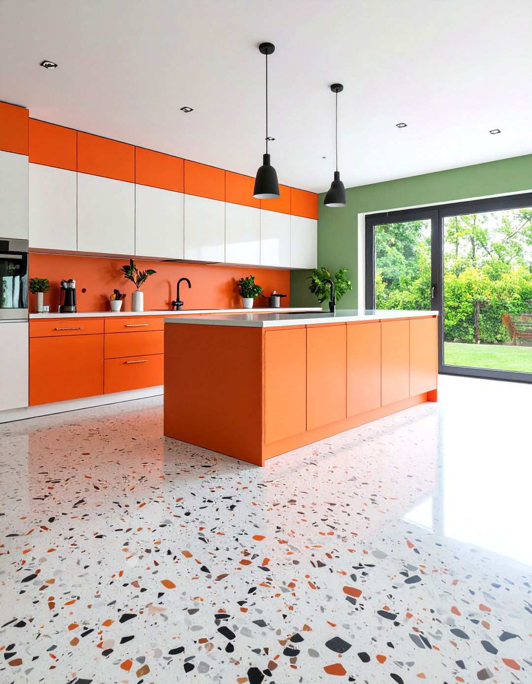 Seamless Poured Terrazzo Kitchen Floors - 24 Terrazzo Kitchen Floor Ideas