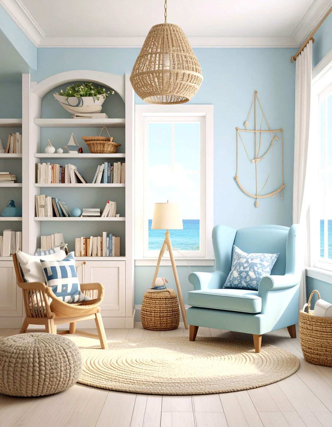 Seaside Reading Nook Haven - 24 Nautical Nursery Ideas