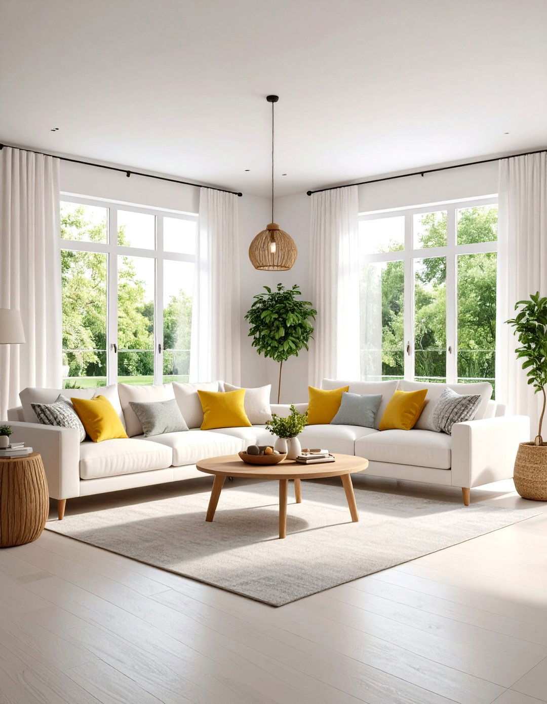 Seasonal Adaptable White Living Room - 24 White Living Room Ideas