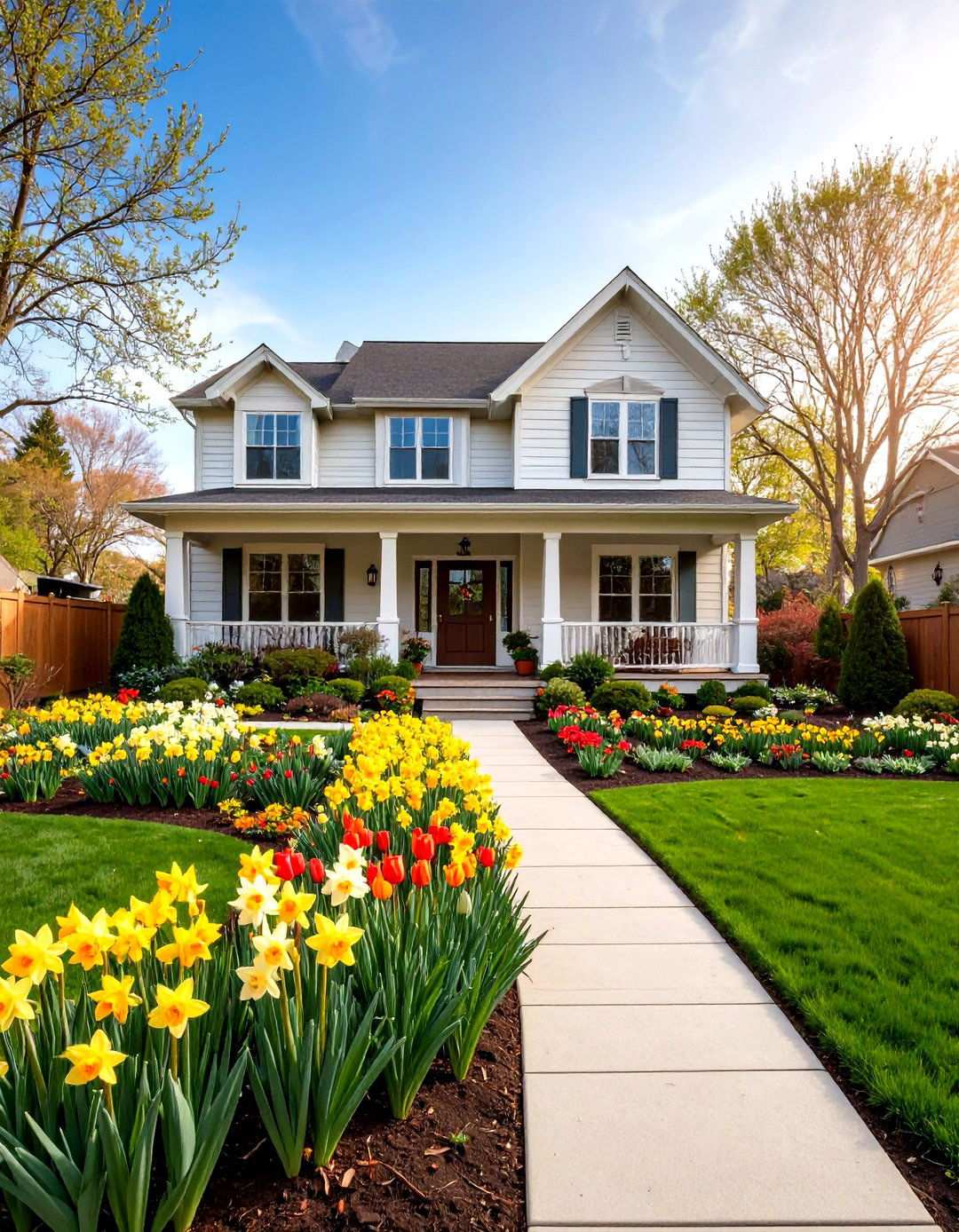 Seasonal Bulb Display Garden - 24 Small Front Yard Landscaping Ideas