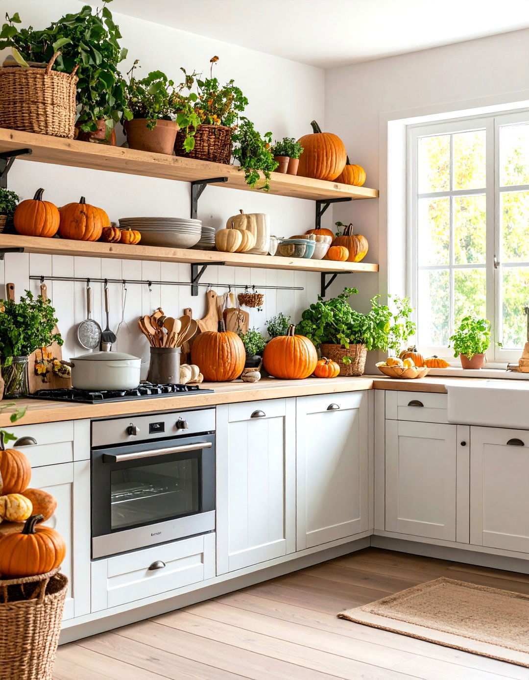 Seasonal Decorating Displays Kitchen - 24 White Farmhouse Kitchen Ideas