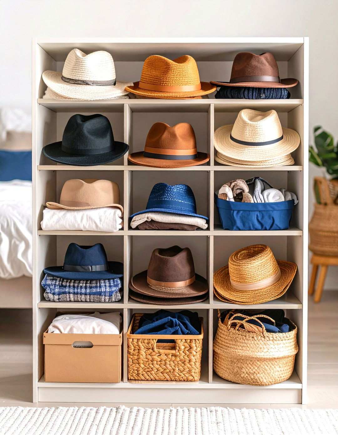 Seasonal Rotation Storage - 24 Hat Storage Ideas