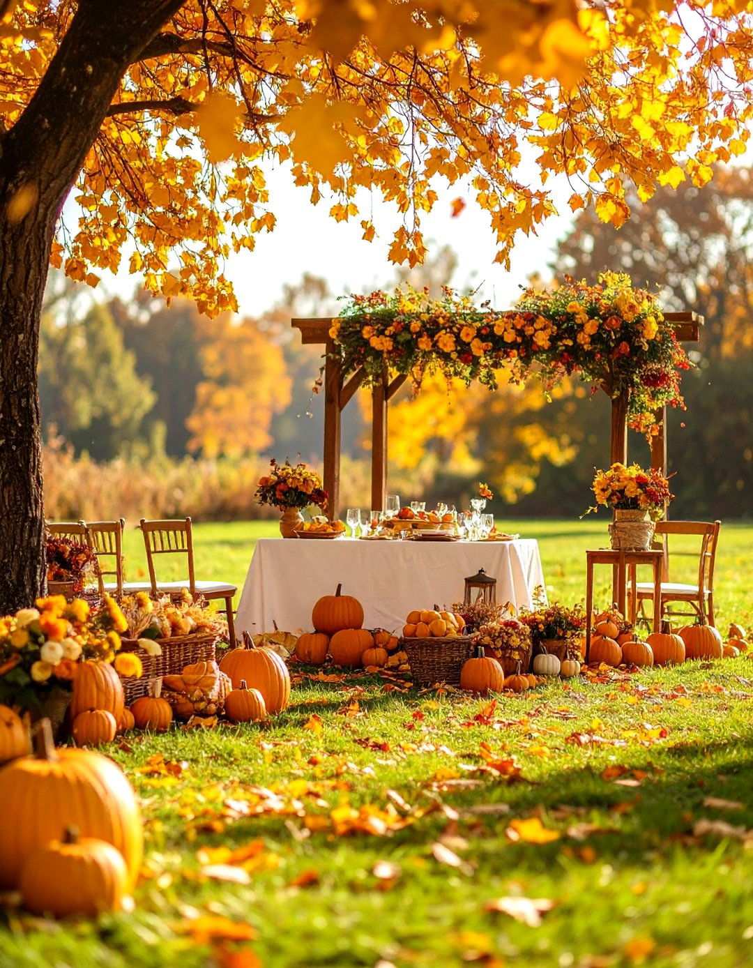 Seasonal Theme Adaptations - 24 Wedding Backdrop Ideas