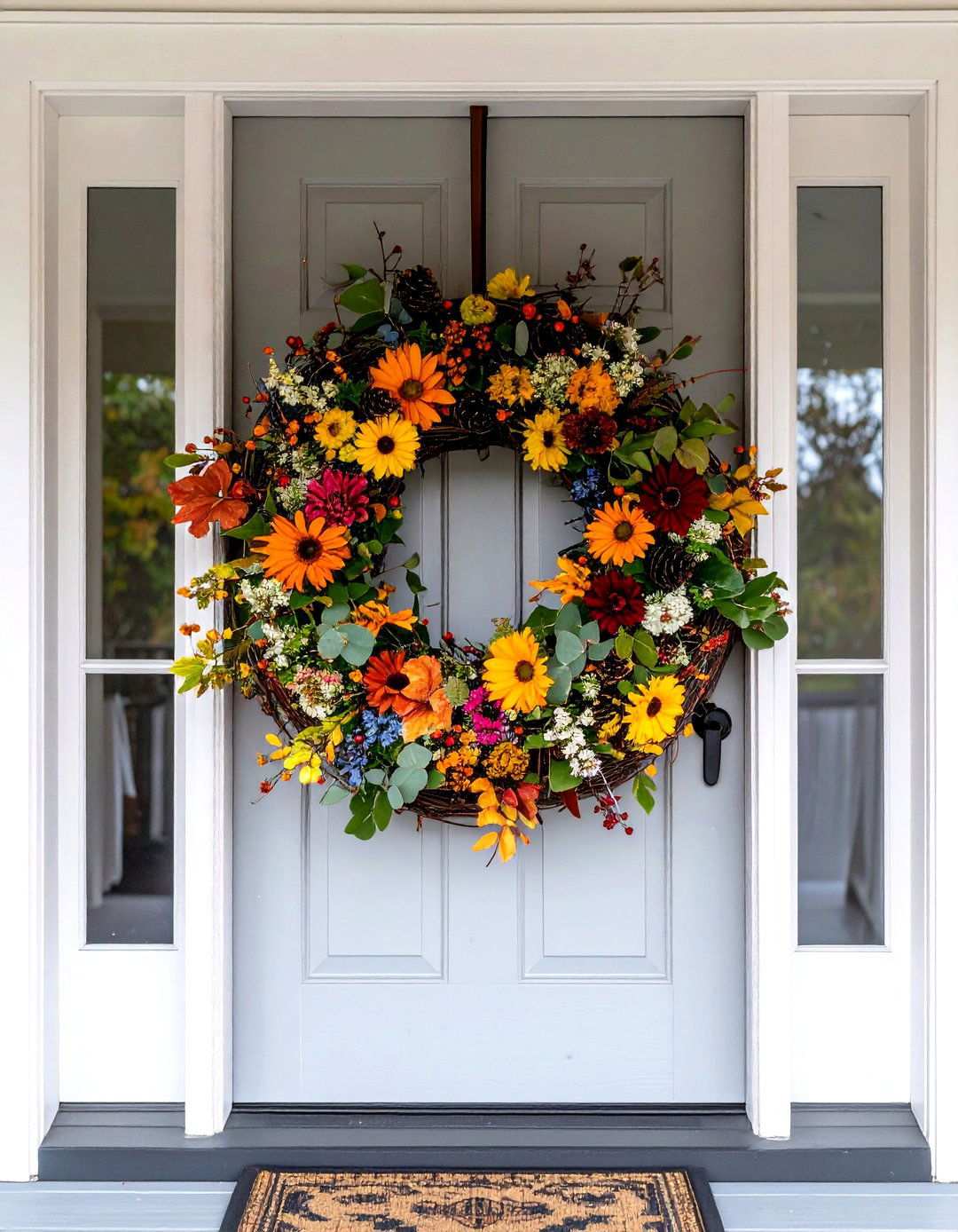 Seasonal Wreath Display Traditions - 24 Rustic Front Porch Ideas
