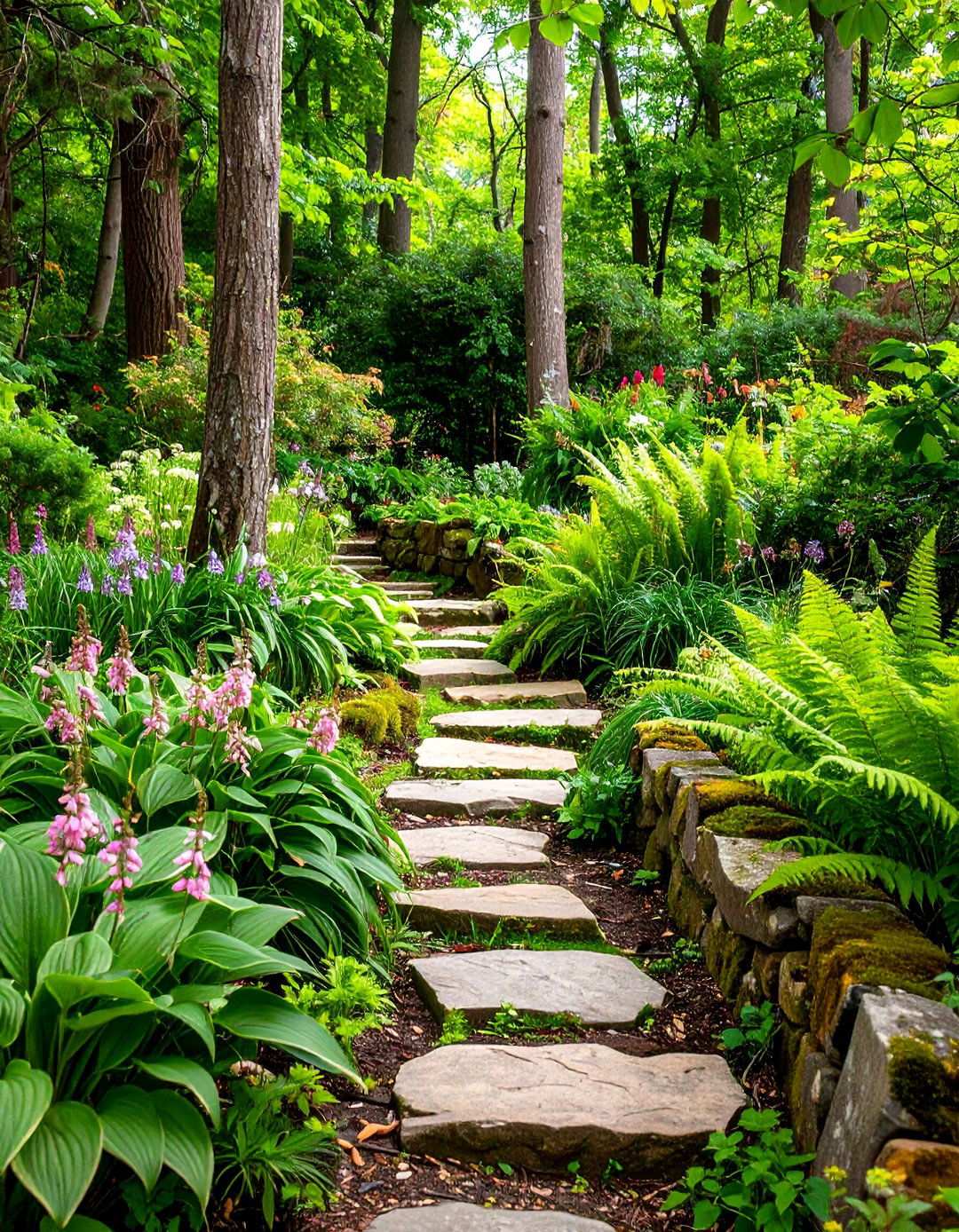Shade Garden Terraced Woodland - 24 Tiered Garden Ideas