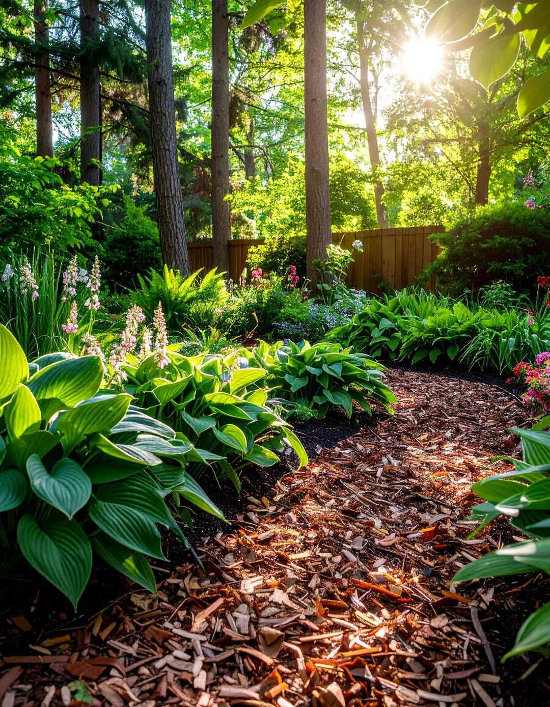 Shade Garden Understory Mulch Design - 24 mulch patio ideas