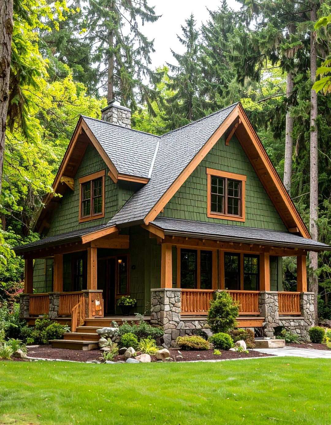 Shake Siding Olive Green Texture - 24 Olive Green House Exterior Ideas