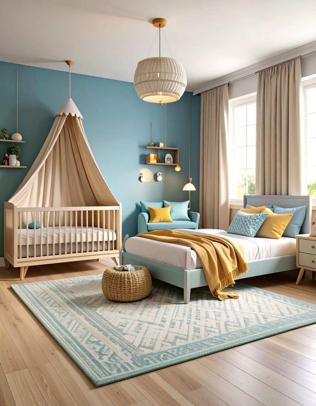 Shared Bedroom Nursery Zone - 24 Small Nursery Ideas