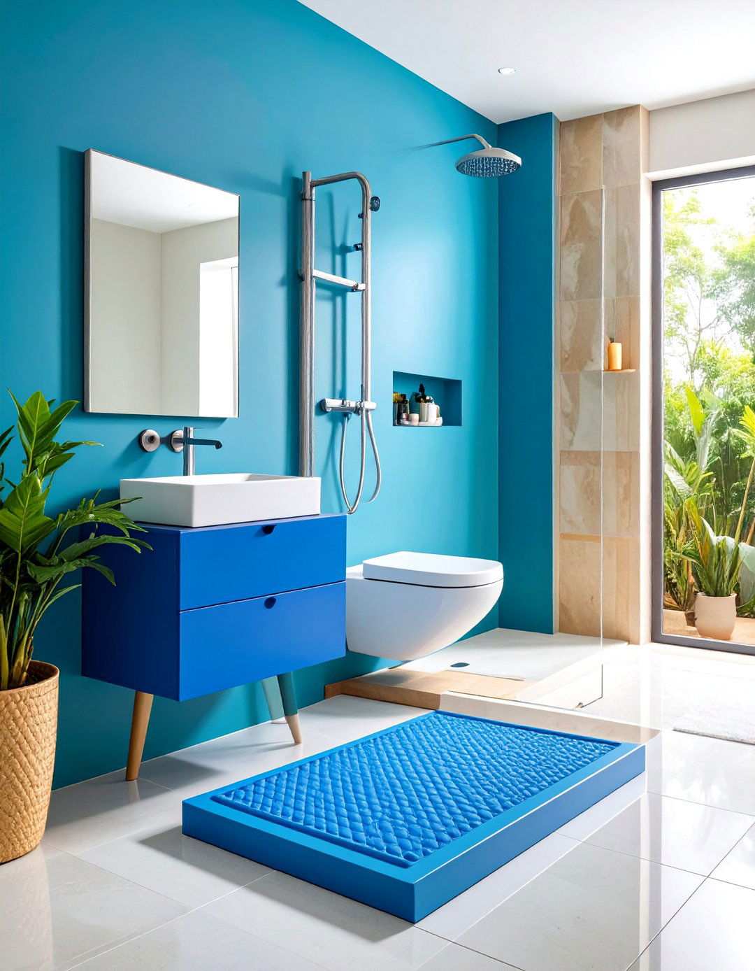 Shaving Foot Rest Niche - 24 Shower Niche Ideas