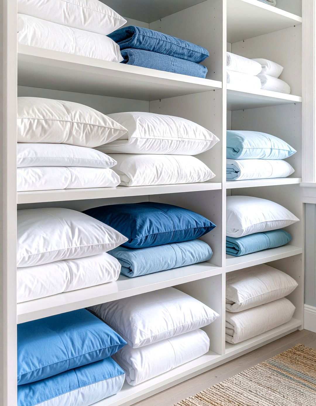 Sheet Set Storage in Pillowcases - 24 Linen Closet Organization Ideas
