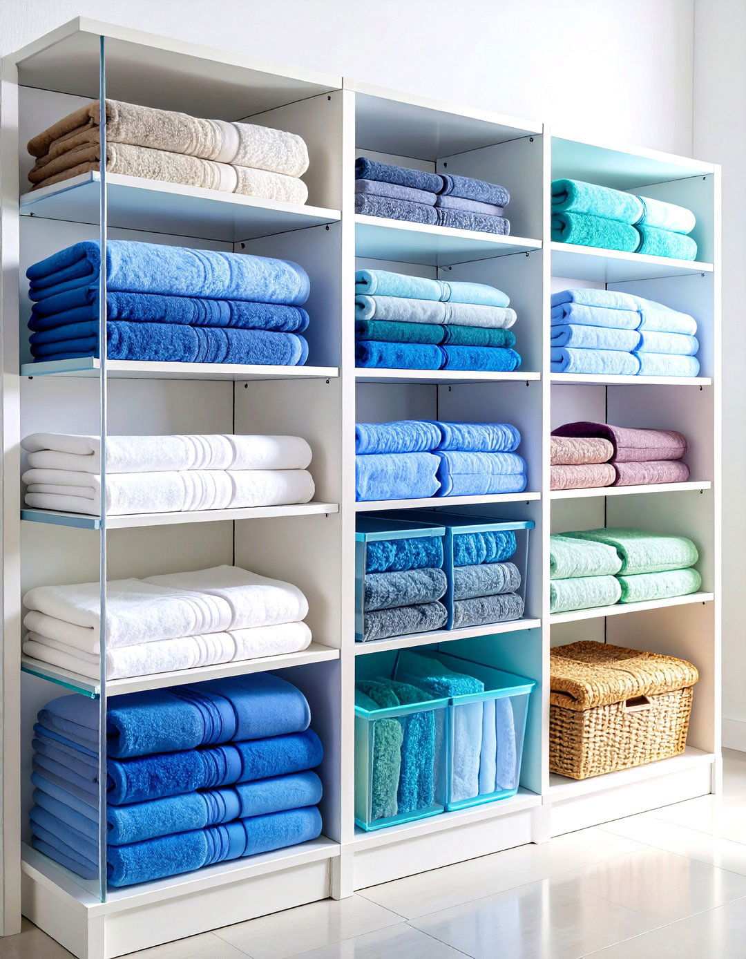 Shelf Divider Organization System - 24 Linen Closet Organization Ideas