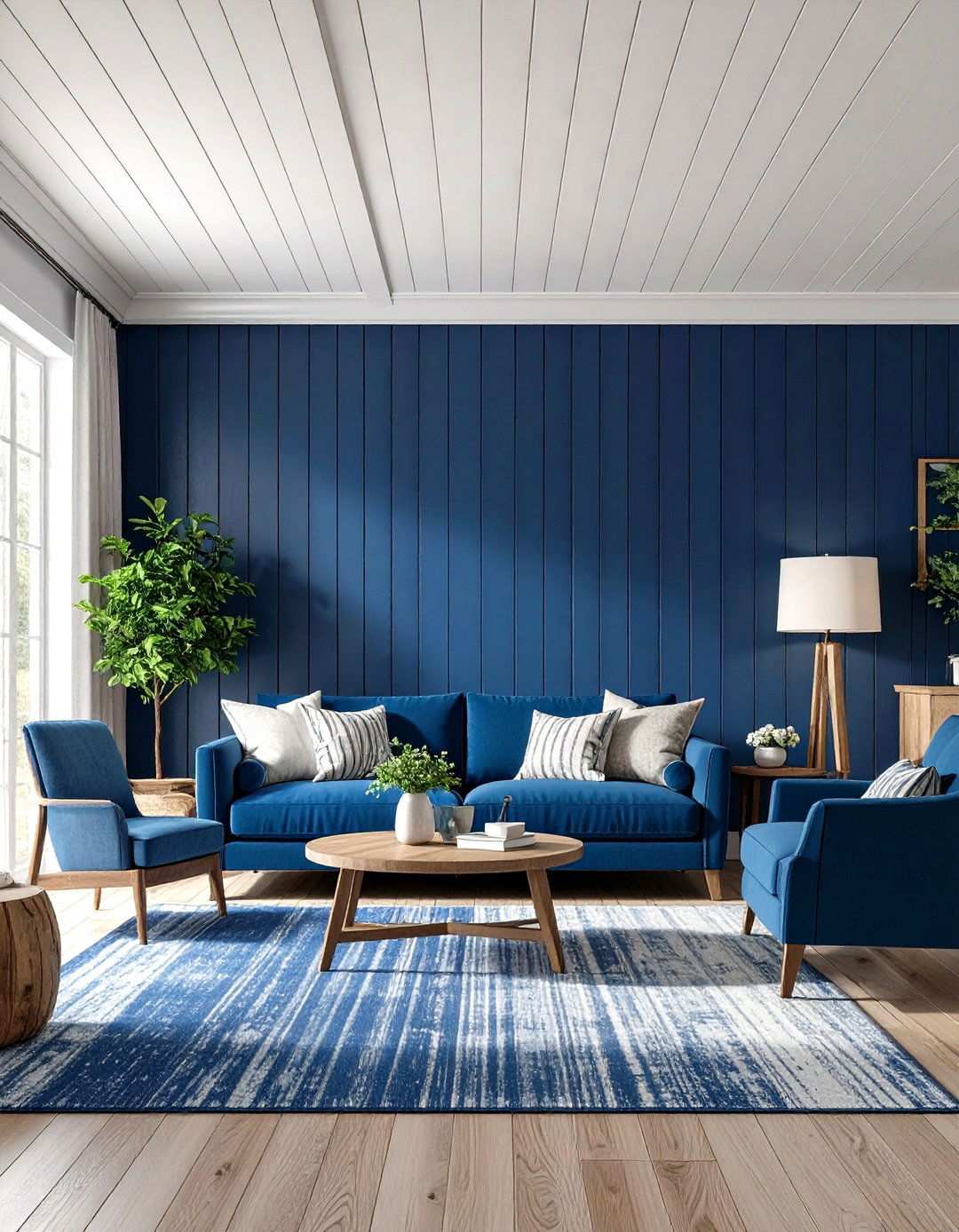 Shiplap Accent Wall in Bold Color - 24 Tv Accent Wall Ideas