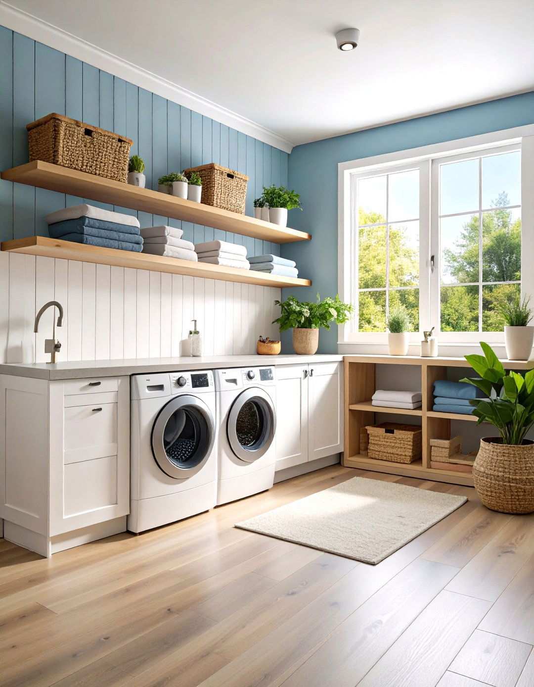 Shiplap Corner Treatment Design - 24 Shiplap Laundry Room Ideas
