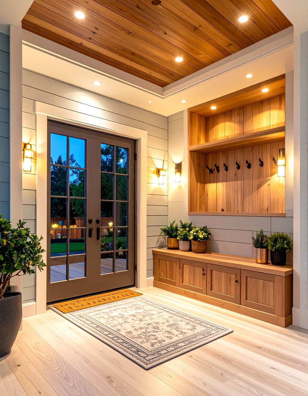 Shiplap Niche and Alcove Treatment - 24 Shiplap Wall Entryway Ideas