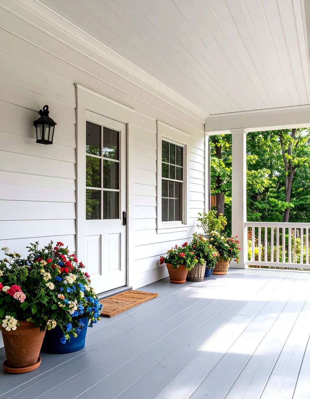 Shiplap Wall Treatment Character - 24 Rustic Front Porch Ideas