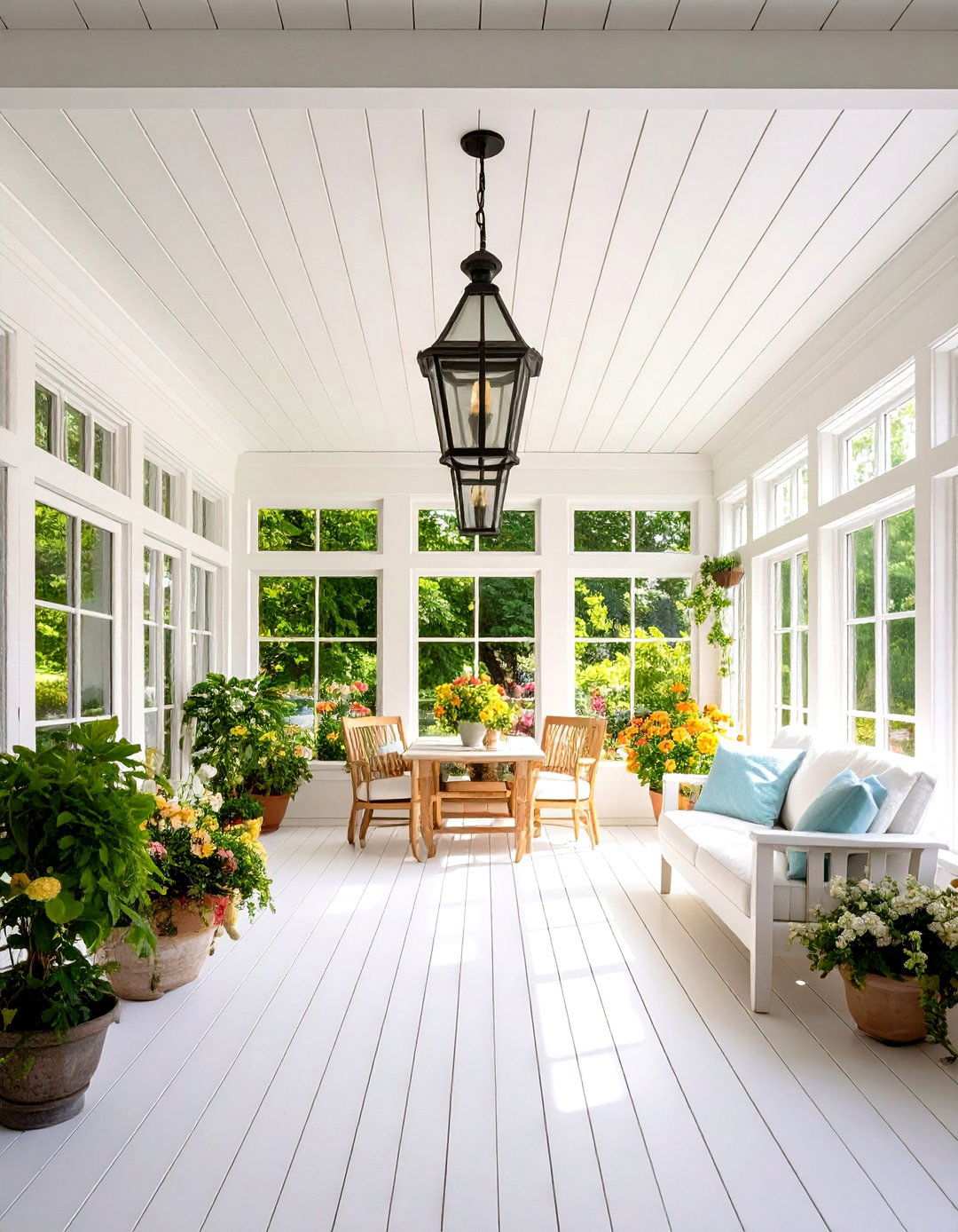 Shiplap Wood Sunroom Ceilings - 24 Sunroom Ceiling Ideas