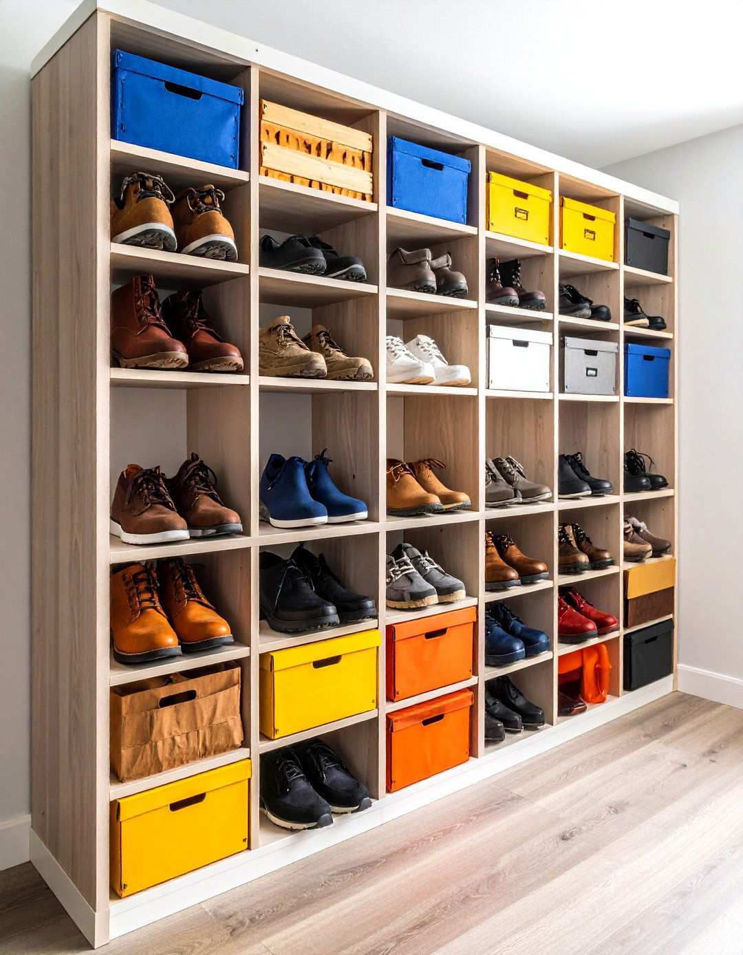 Shoe Storage Cubby Arrangements - 24 Small Mudroom Ideas