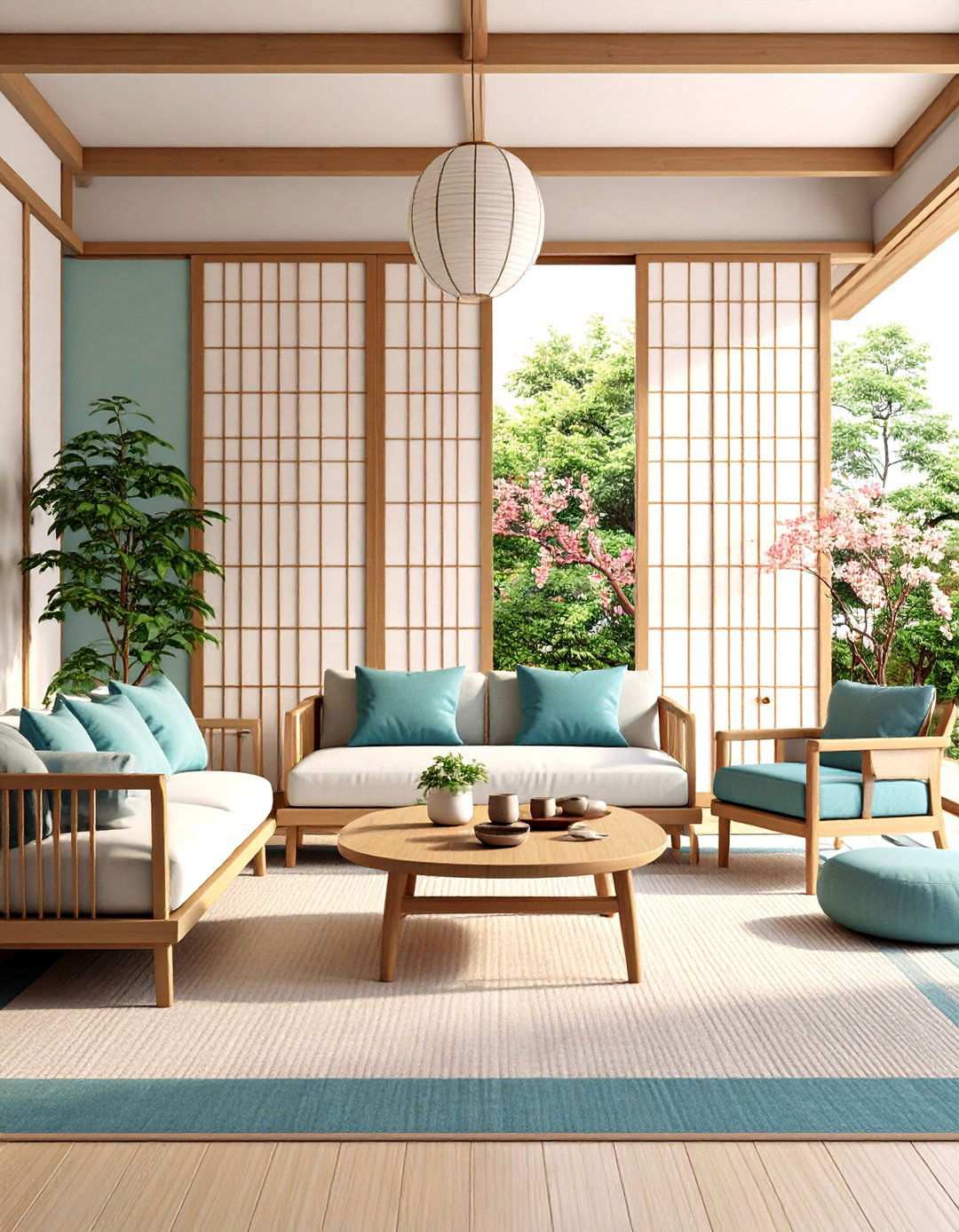 Shoji Screen Dividers - 24 Zen Living Room Ideas