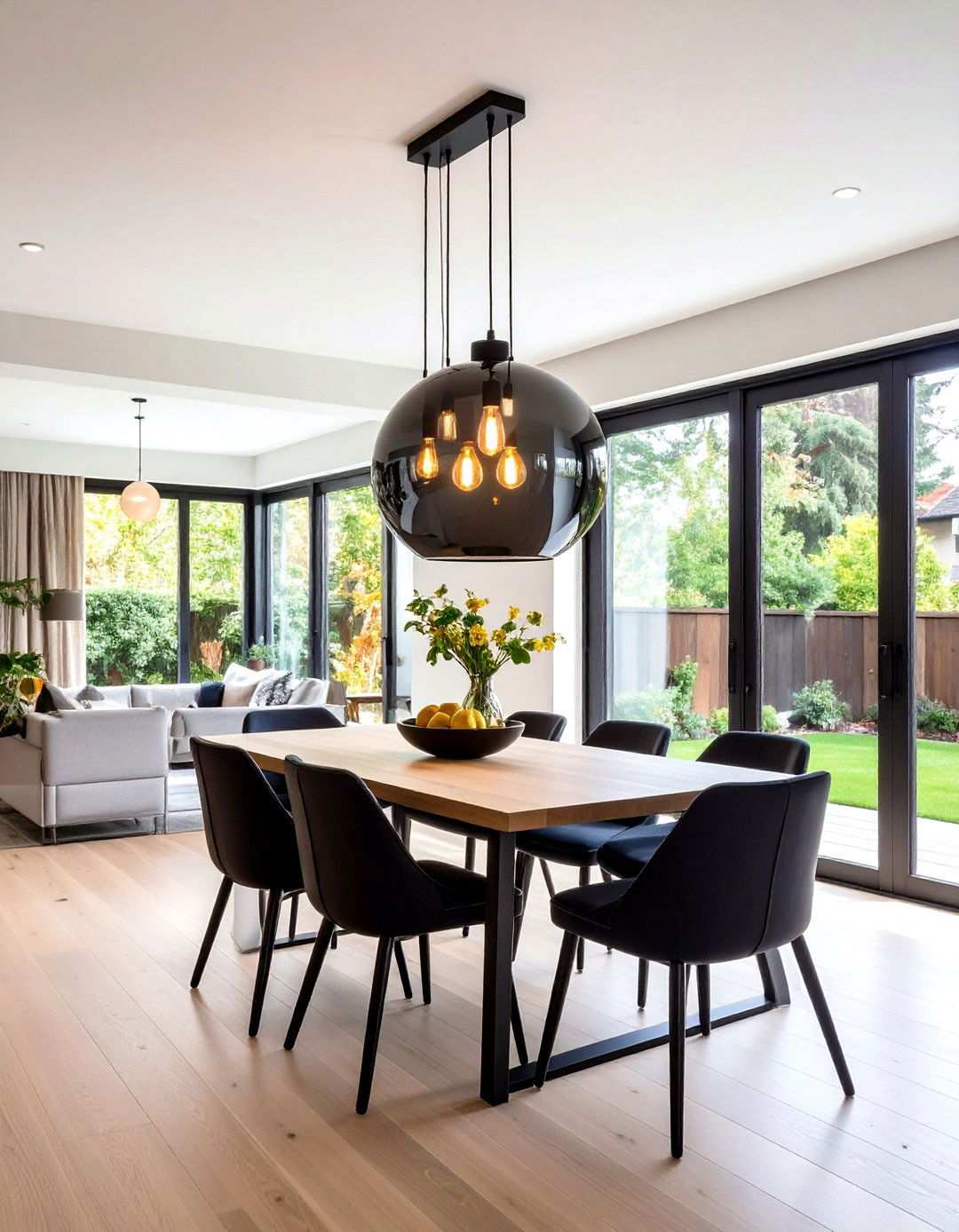 Single Statement Pendant Lights for Focused Illumination - 24 Small Dining Room Lighting Ideas