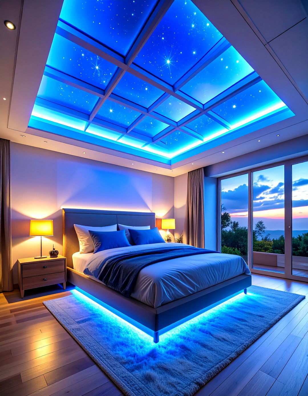 Skylight Simulation Bedroom Ceiling Design - 24 Pop Ceiling Design Ideas