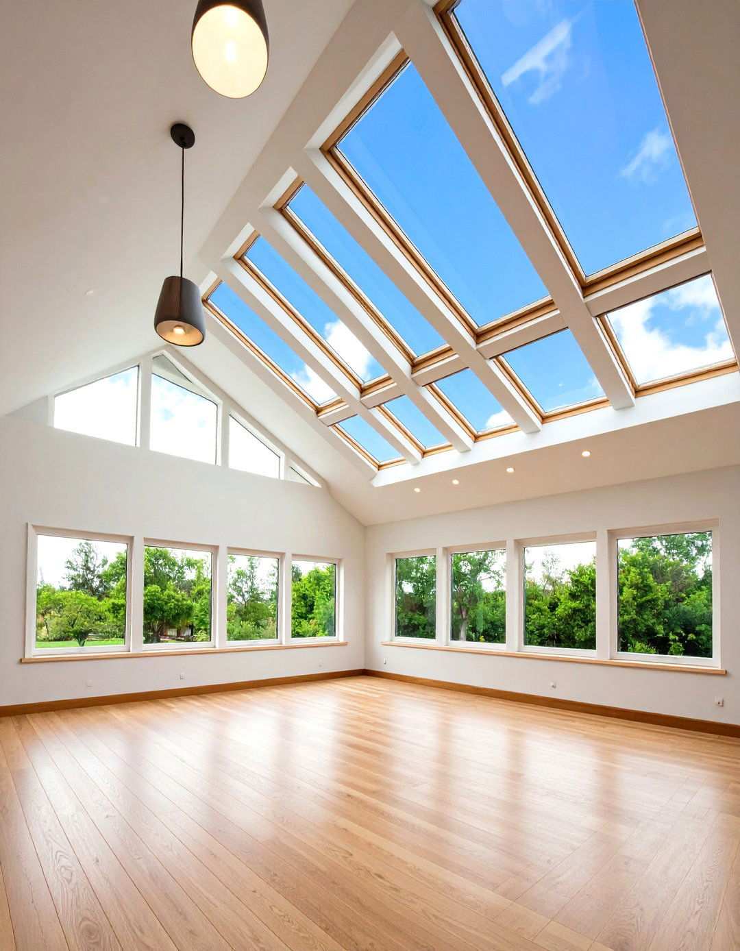 Skylight Supplemental Lighting - 24 Vaulted Ceiling Lighting Ideas