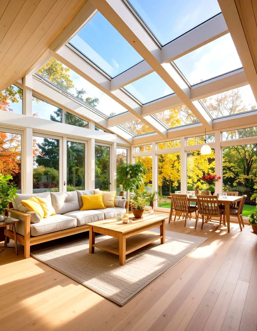 Skylights Integration Reverse Tray Sunroom - 24 Reverse Tray Ceiling Ideas
