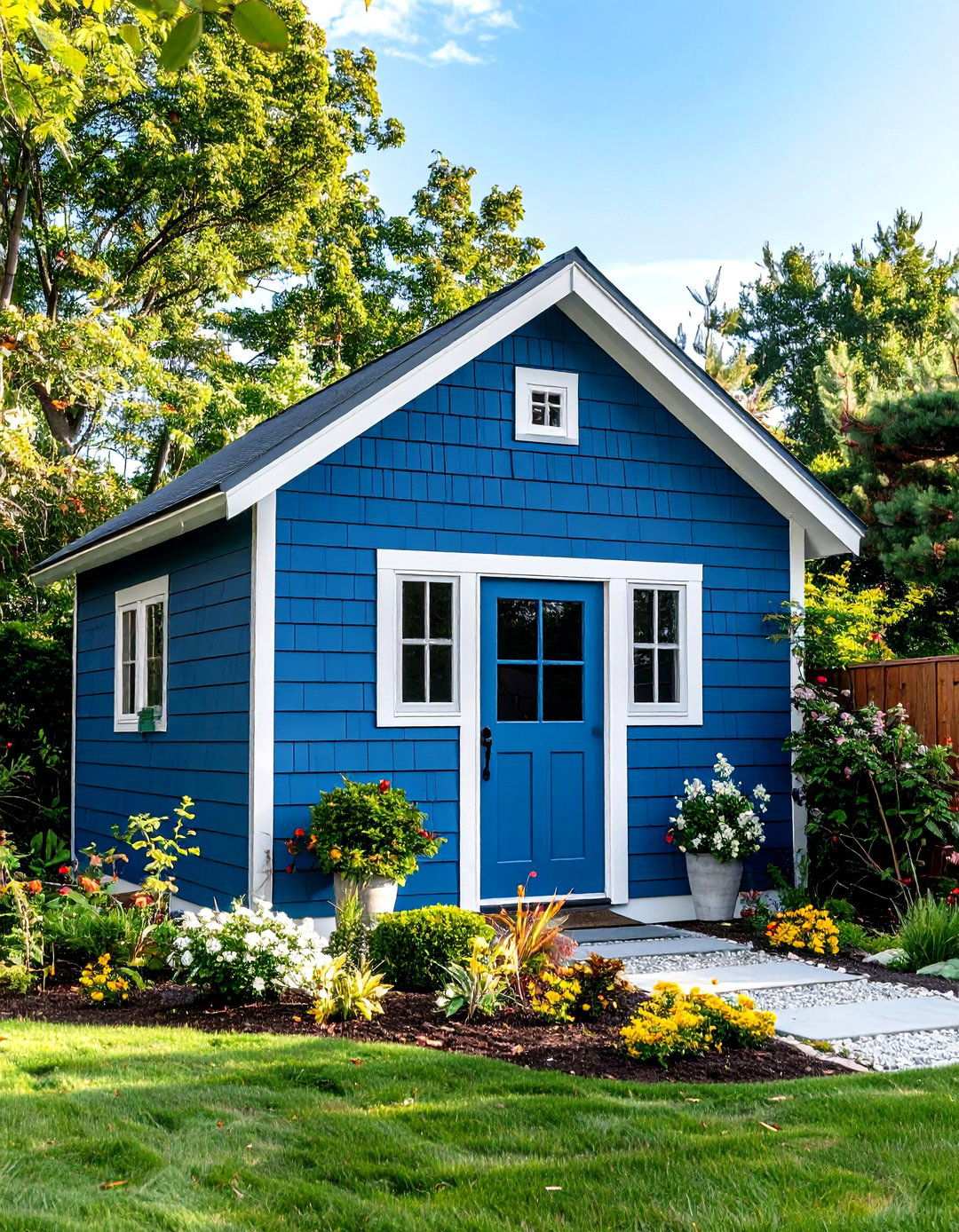 Slate Blue Contemporary - 24 Shed Color Ideas