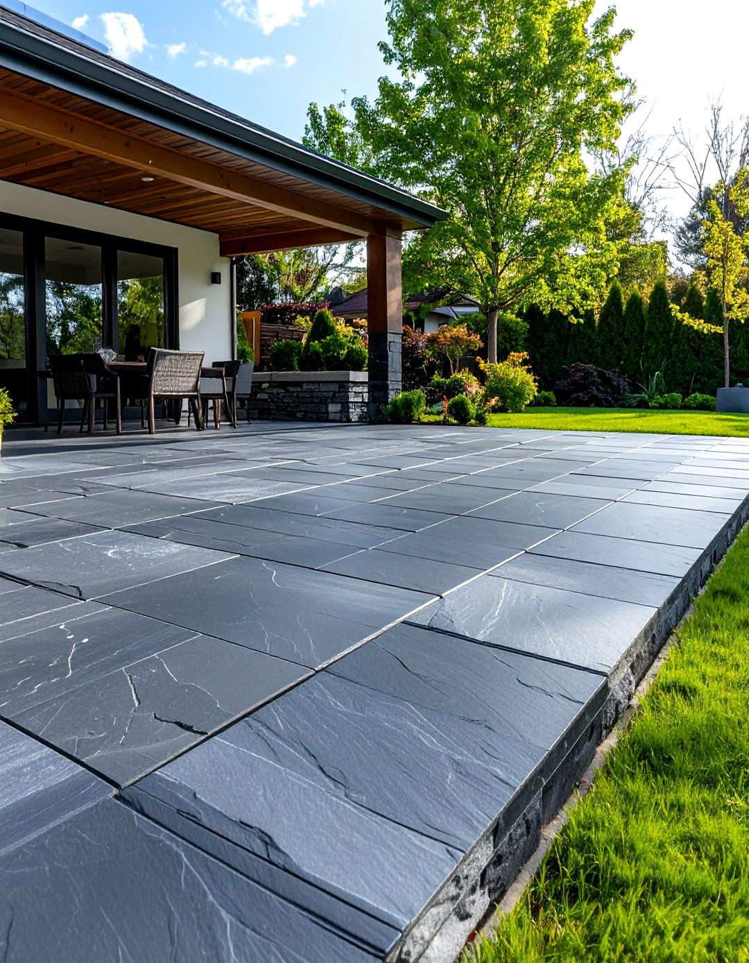 Slate Patio Stones - 24 Patio Flooring Ideas