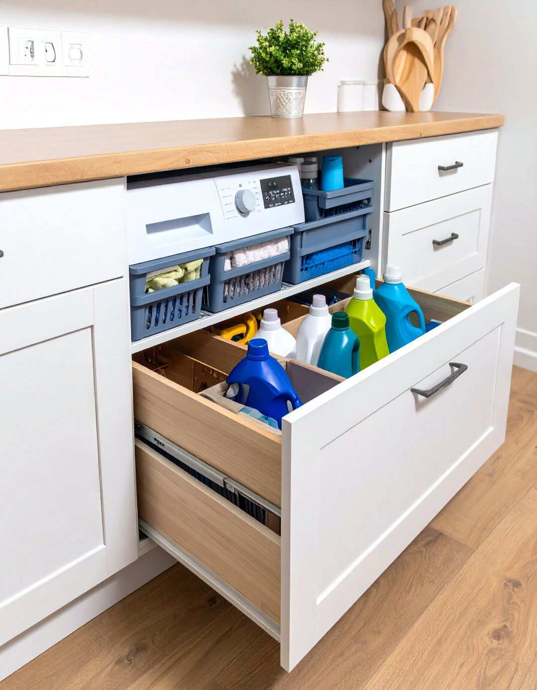 Slide Out Drawer Systems - 24 Laundry Room Storage Ideas