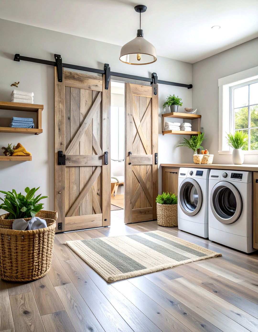 Sliding Barn Door Laundry Room - 24 Rustic Laundry Room Ideas