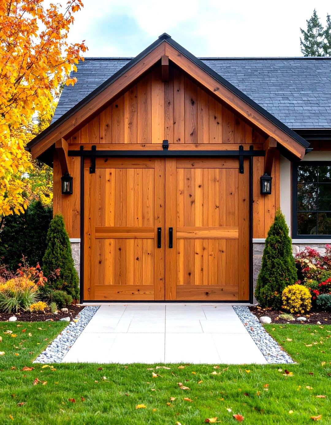 Sliding Barn Door Style Front Entry - 24 Rustic Front Door Ideas