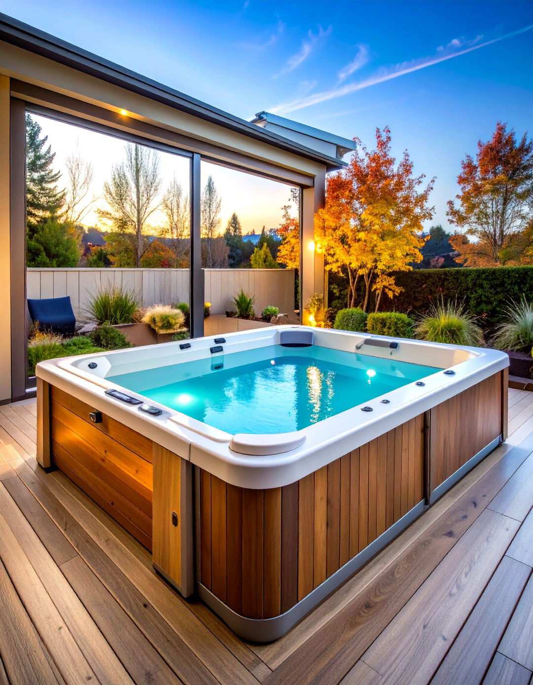 Sliding Panel Privacy System - 24 Hot Tub Enclosure Ideas