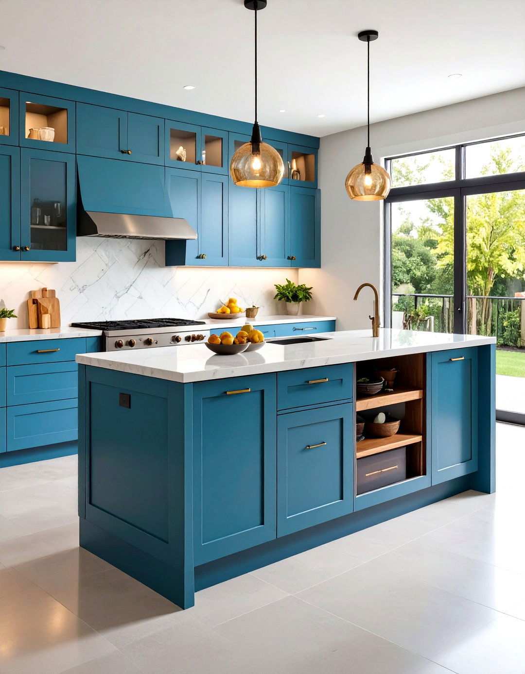 Slim Mobile Islands with Waterfall Edges - 24 Small Kitchen Island Ideas