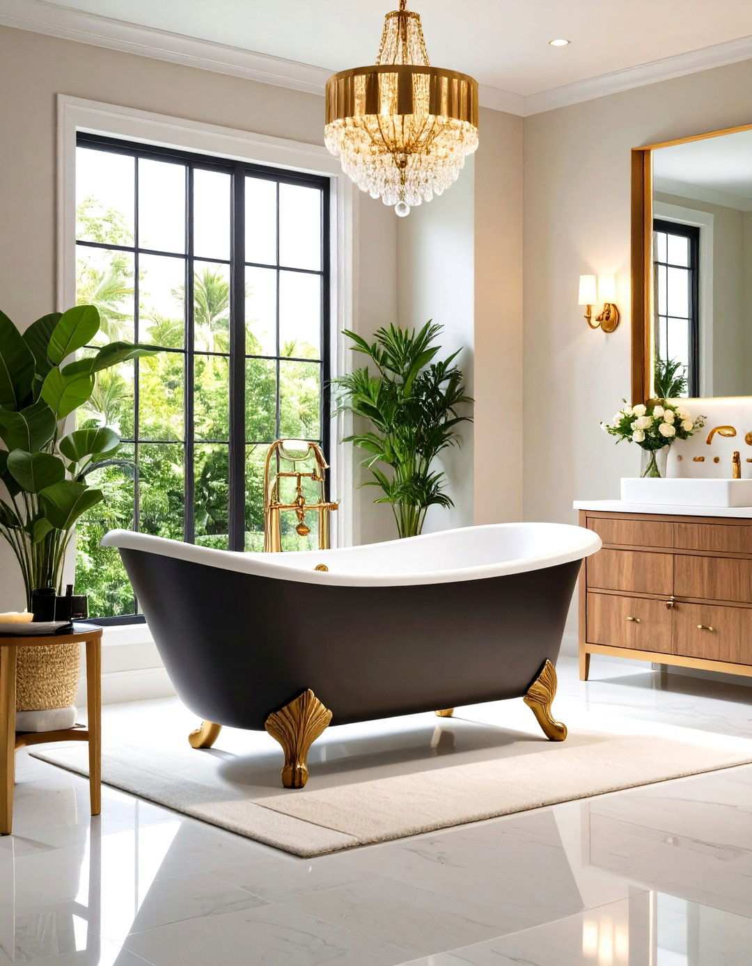 Slipper Bath Tub Configuration - 24 Victorian Bathroom Ideas