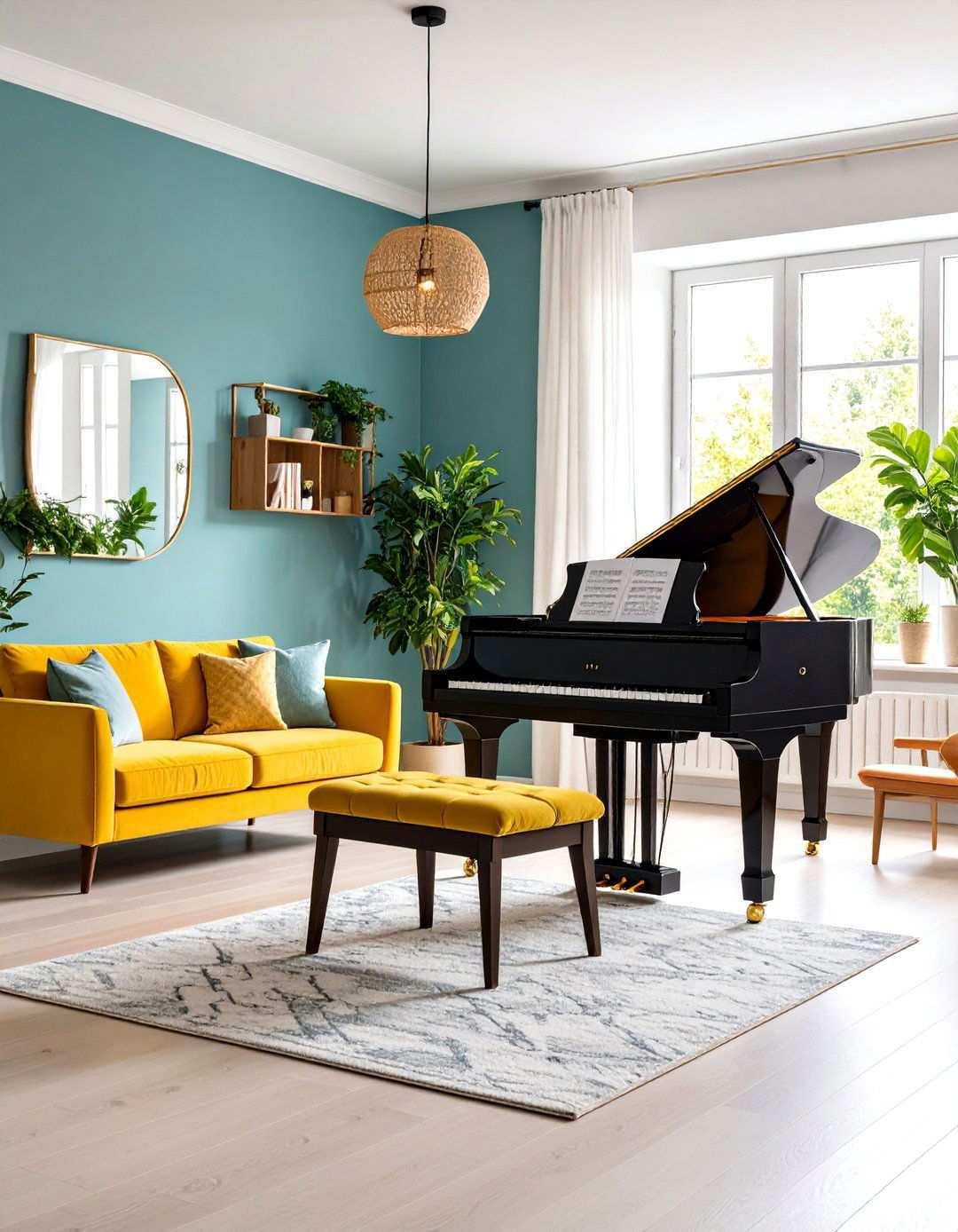 Small Apartment Studio Piano Corner - 24 Piano Room Ideas