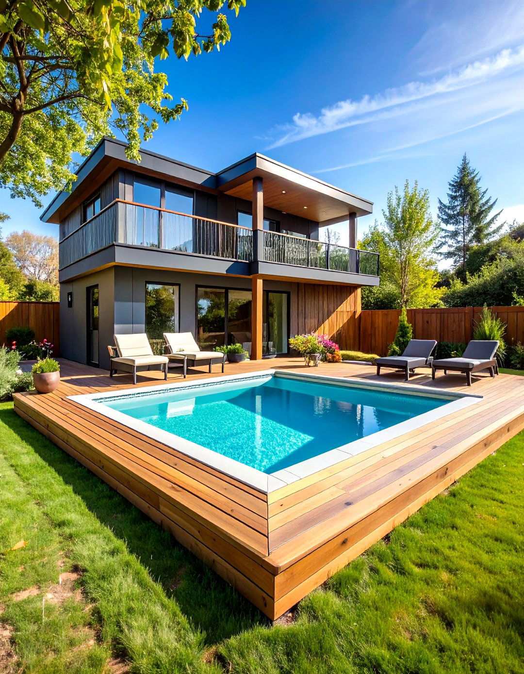 Small Backyard Swimming Pool with Space Saving Design - 24 Swimming Pool Ideas
