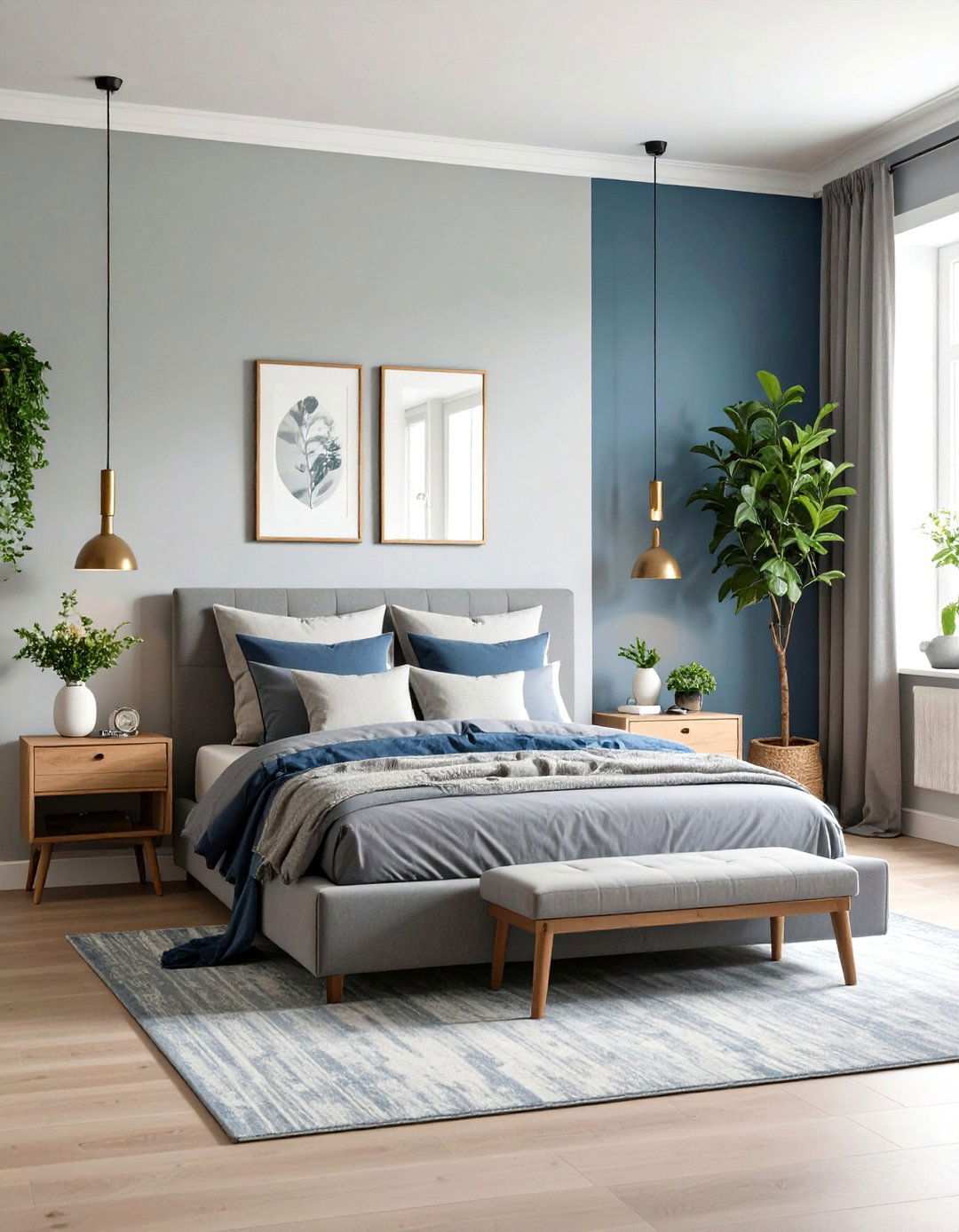 Small Navy Blue and Grey Bedroom Layout - 24 Navy Blue and Grey Bedroom Ideas