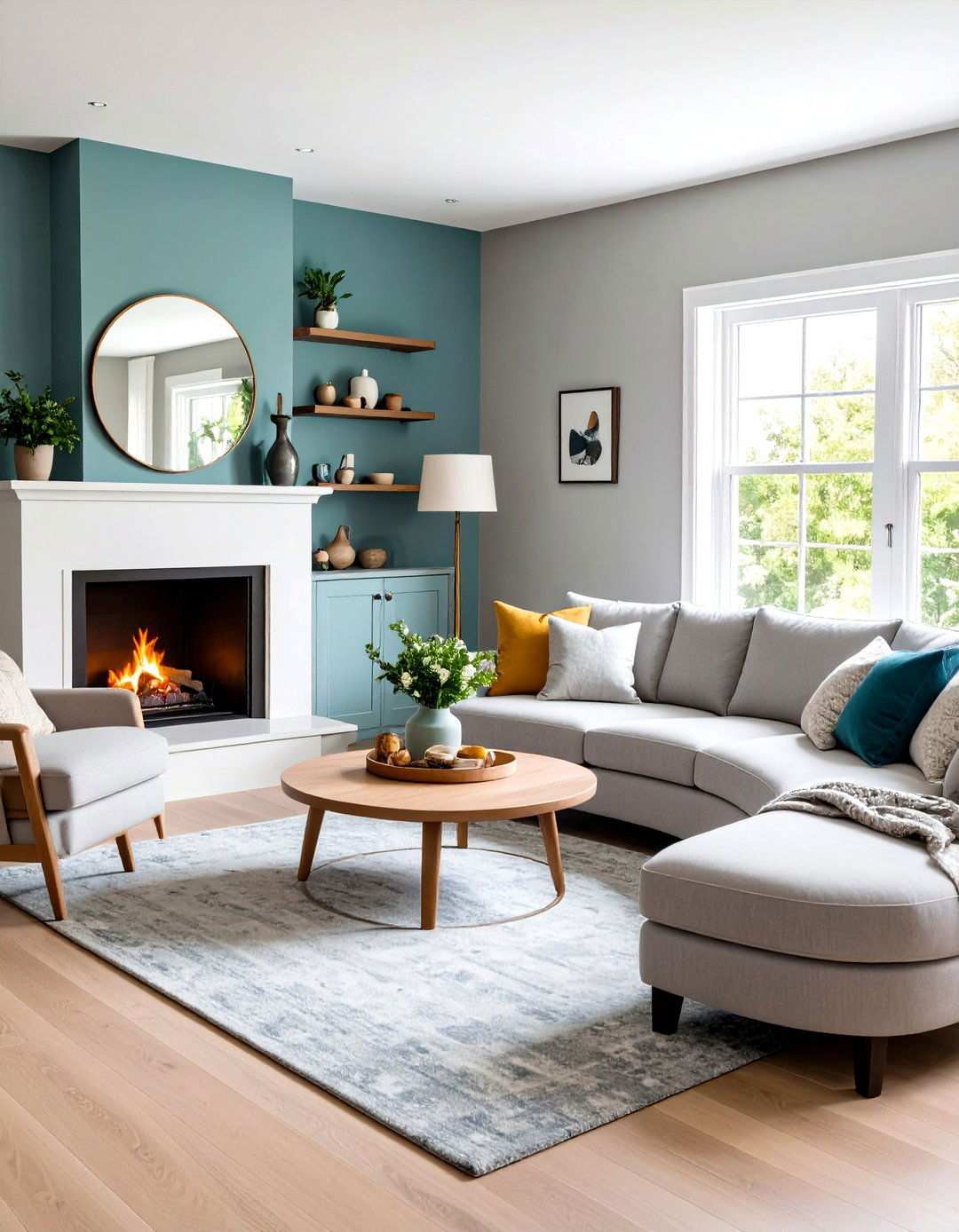 Small Space Corner Solution - 24 Living Room Ideas With Sectionals and Fireplace