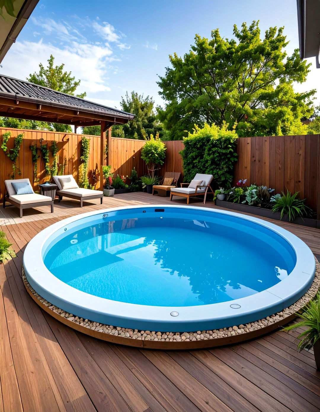 Small Space Plunge Pool Design - 24 Semi Inground Pool Ideas