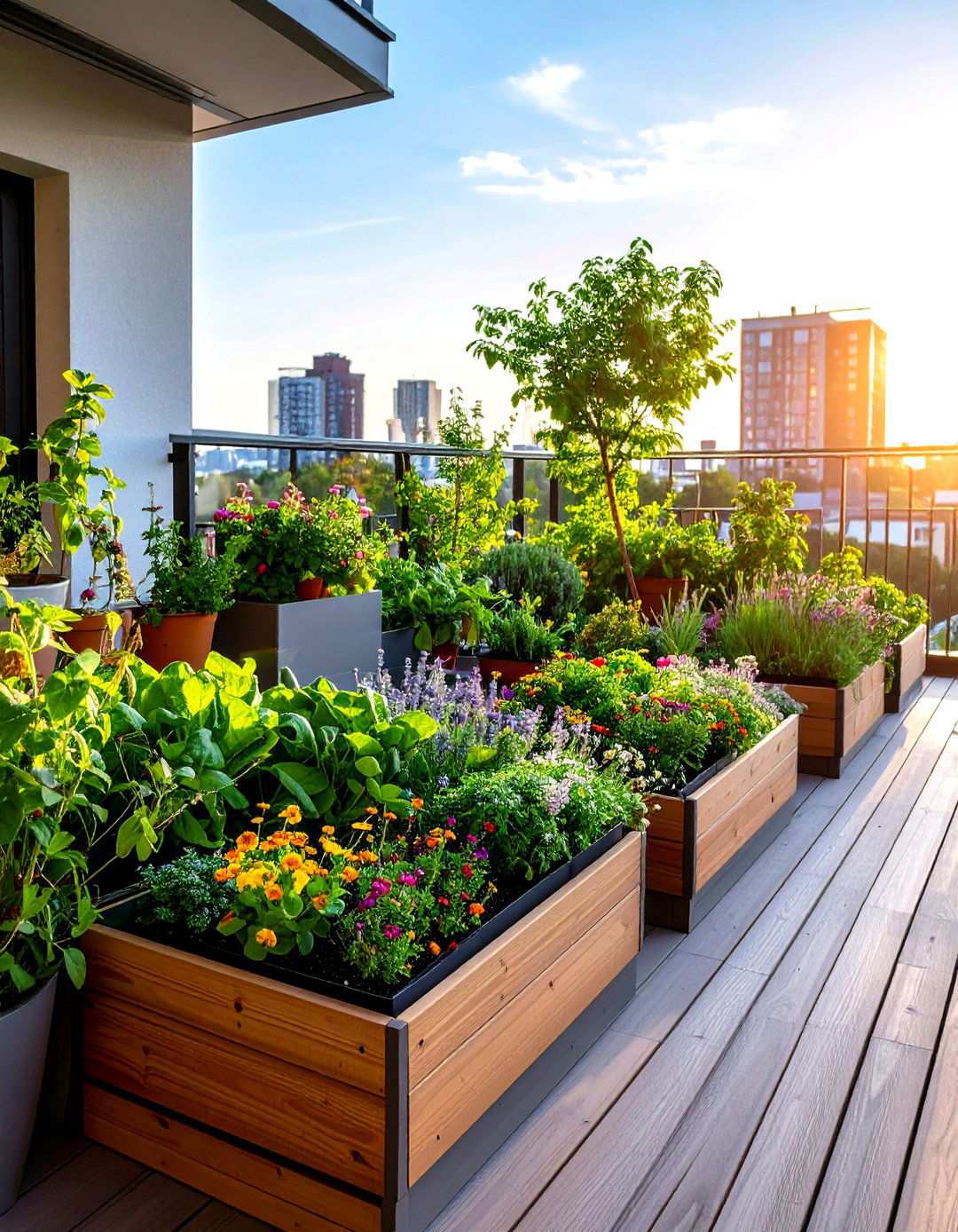 Small Space Urban Container Garden - 24 Landscaping Ideas