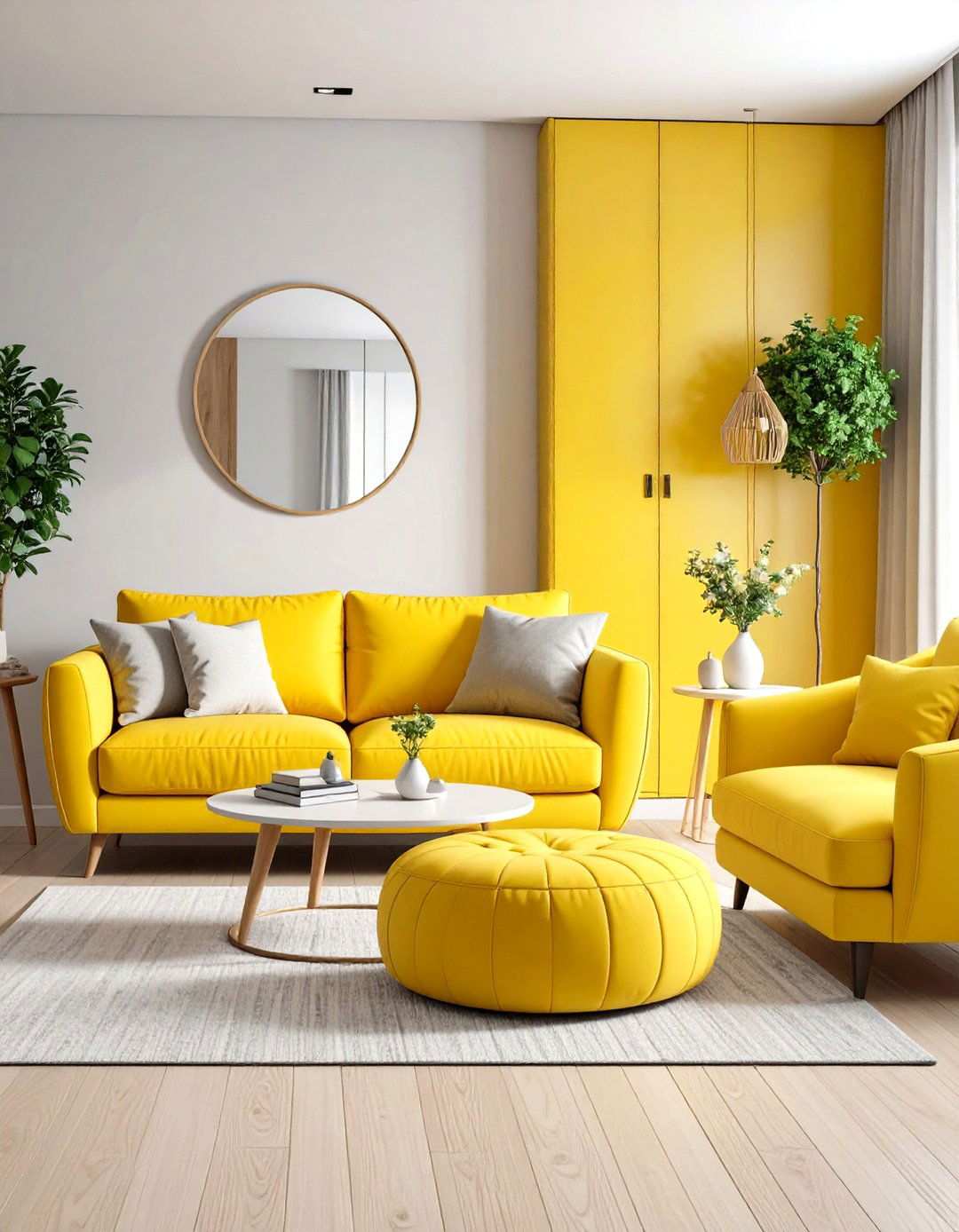 Small Space Yellow Couch Design Solution - 24 Yellow Couch Living Room Ideas