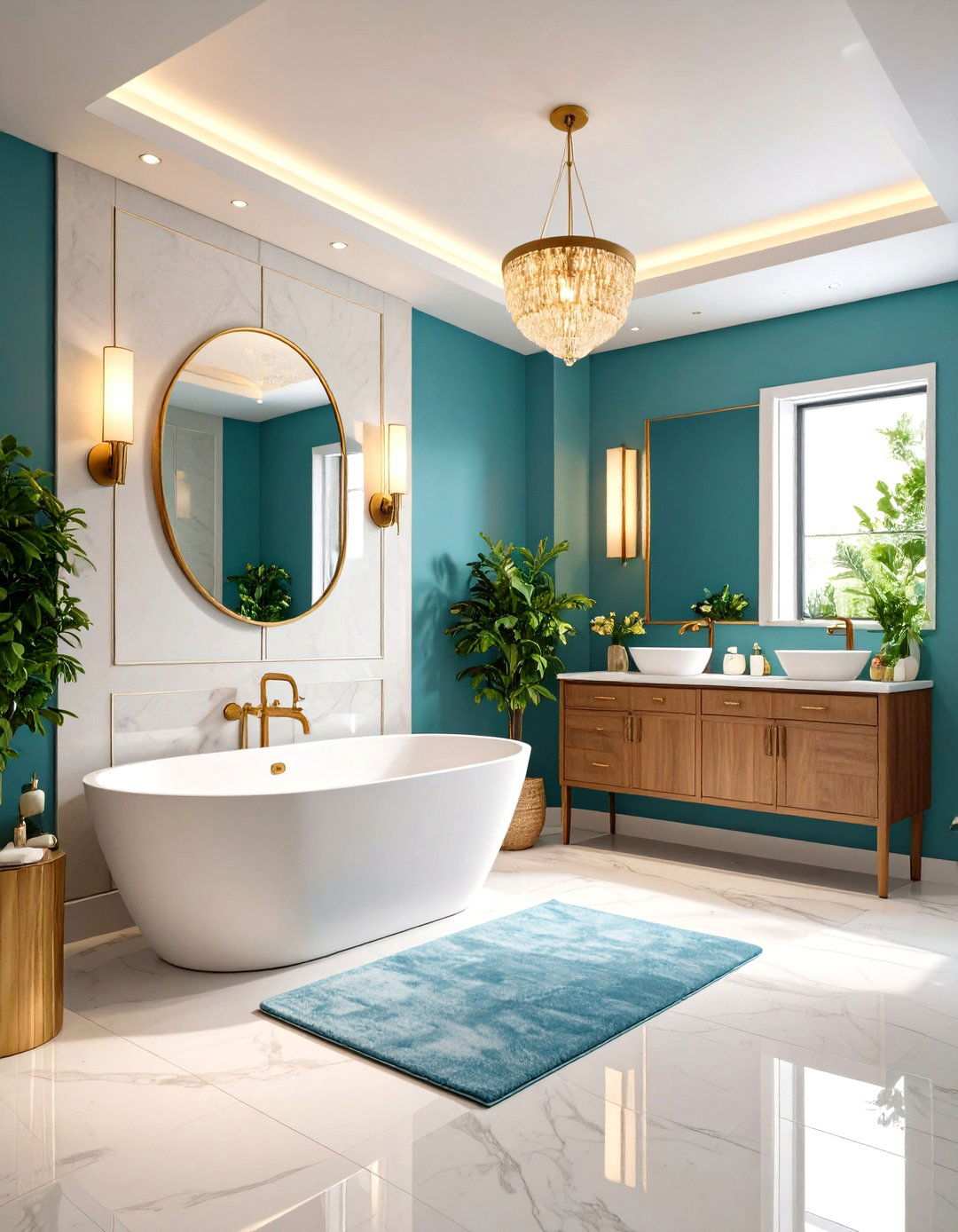 Smart Lighting Layers - 24 Small Powder Room Ideas