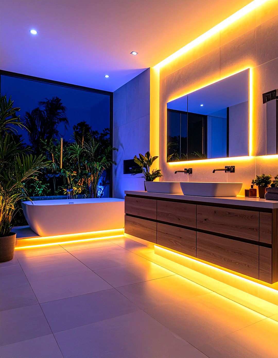 Smart Motion Sensor Night Lighting - 24 Small Bathroom Lighting Ideas